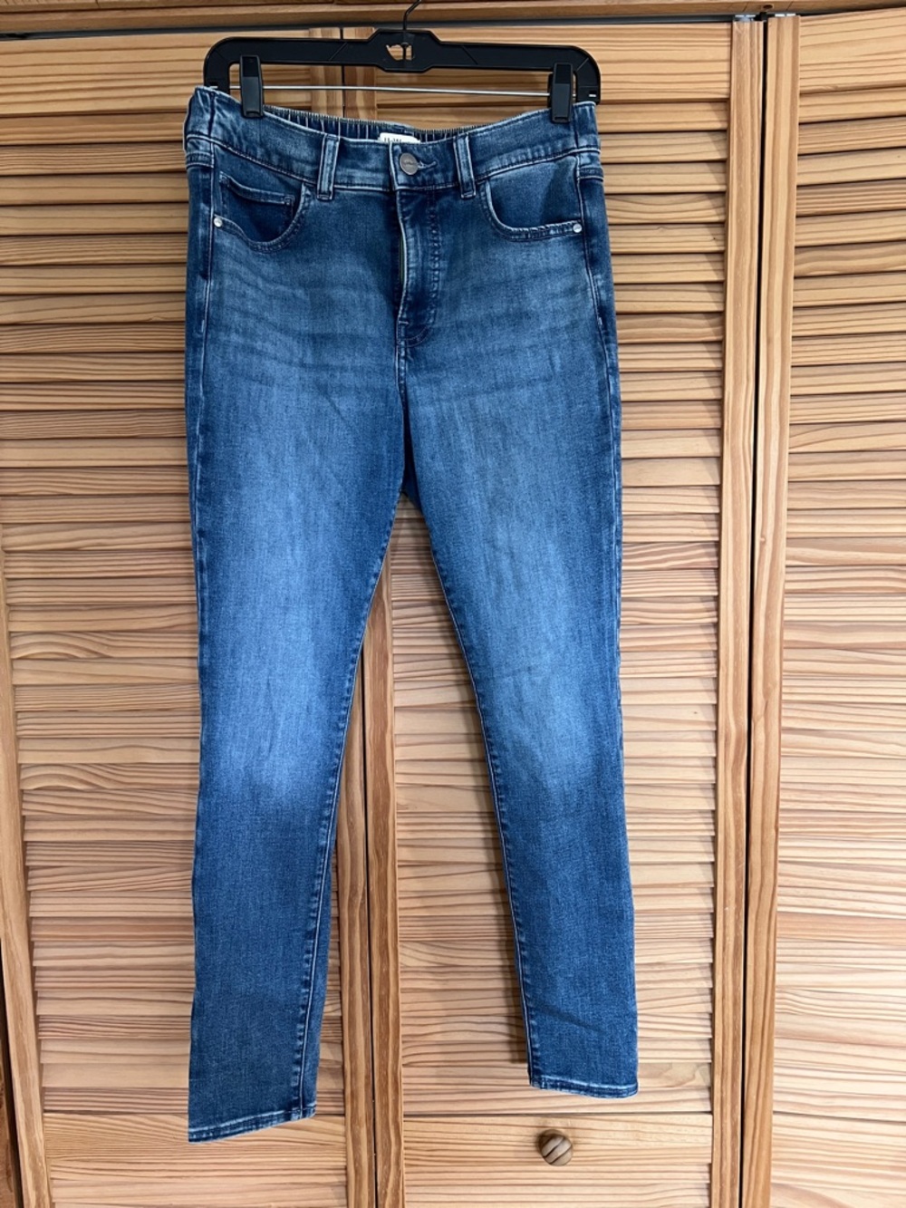 UpWest Blue Denim Elastic Waist Pants - Medium Wash